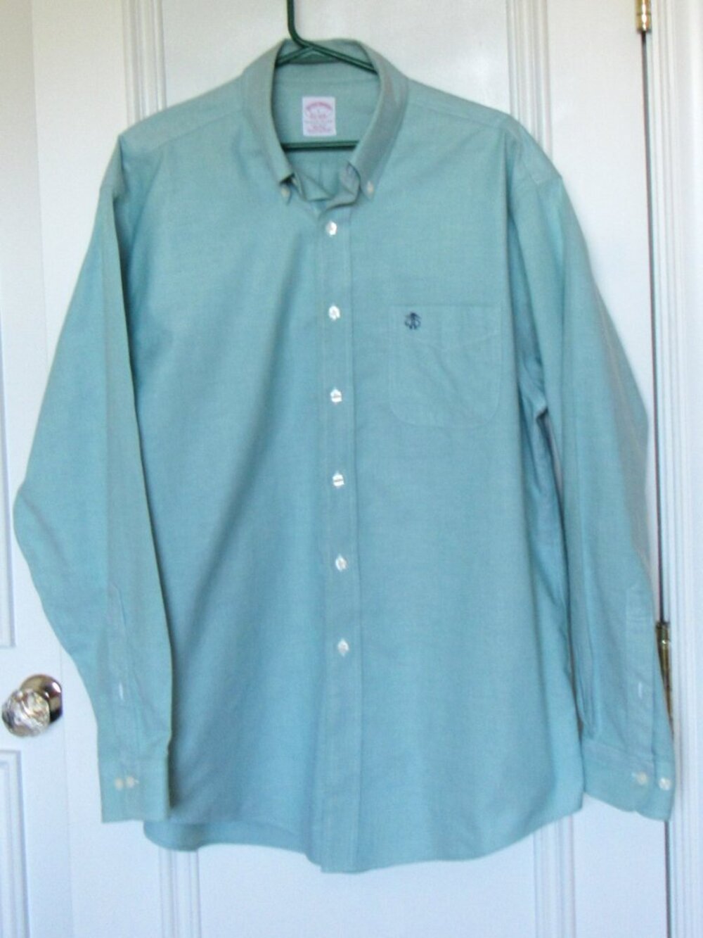 Brooks Brothers Men Casual Shirt, sz.L , cotton, New, Light Turquoise.